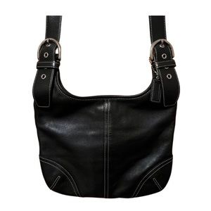 Coach Vintage 90 Slim Soho Black Leather Crossbody with dust bag